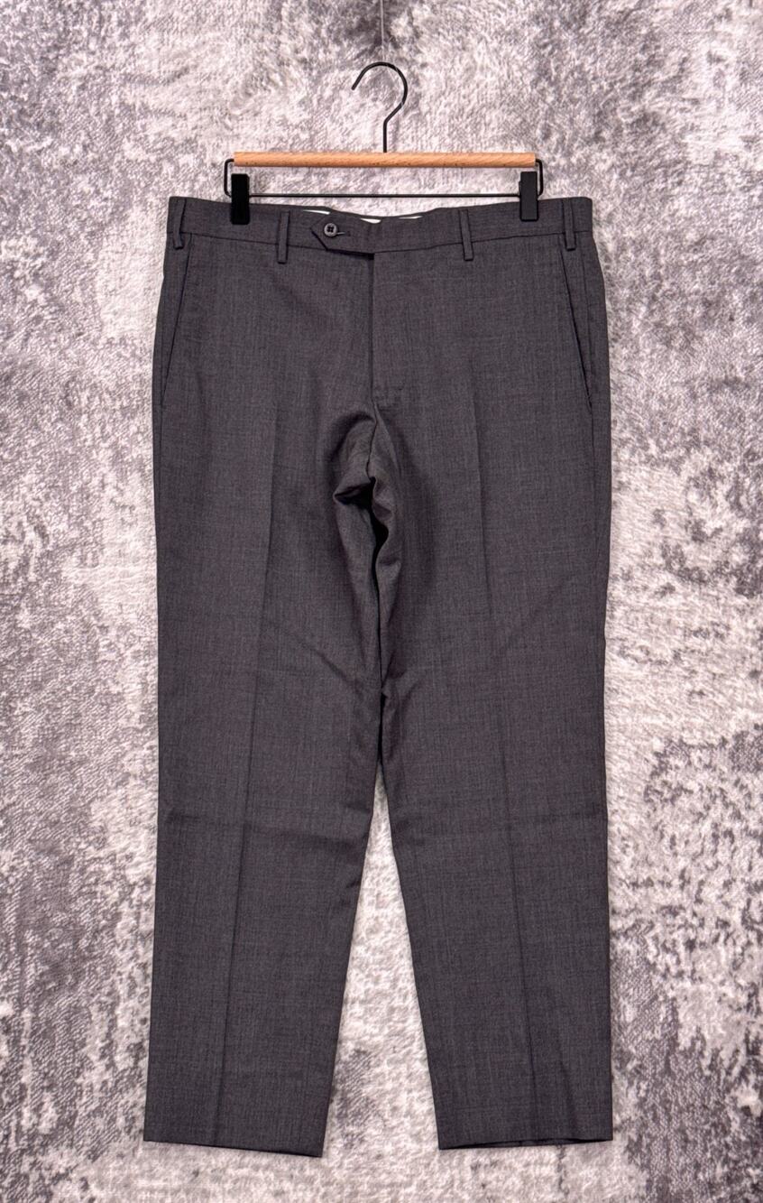 Zanella Dress Pants 34 Mens Parker Gray Stretch Wool Modern Fit